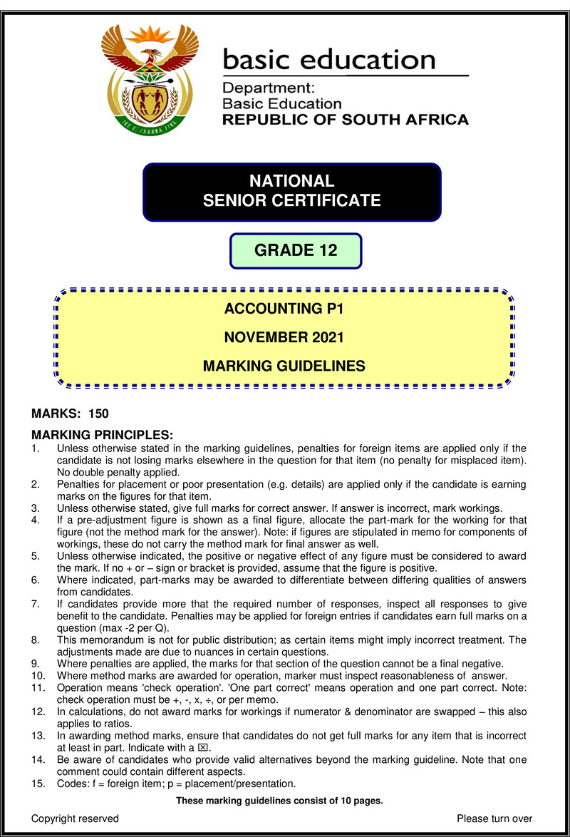 Accounting P1 Nov 2021 Mg Eng Gr12