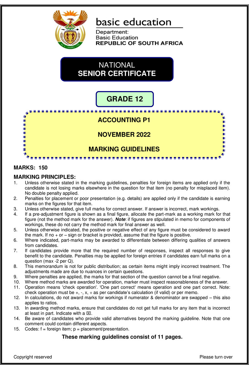 Accounting P1 Nov 2022 Mg Eng Gr12
