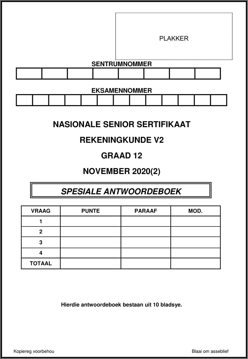 Accounting P2 Nsc Nov 2020 Answer Book Afr 2 Gr12