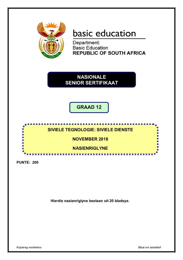 Civil Services Memo 1 (Afrikaans) Gr12