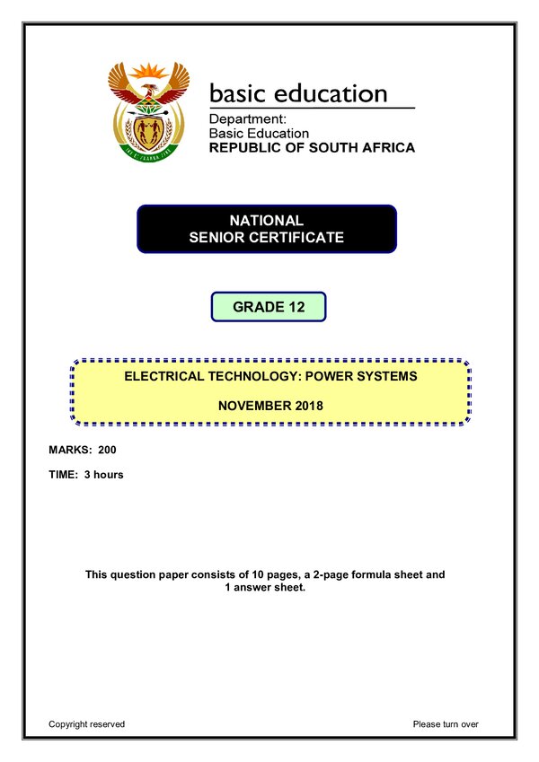 Grade 12 English past paper 1993 – Power Systems Paper 1 (English) gr12