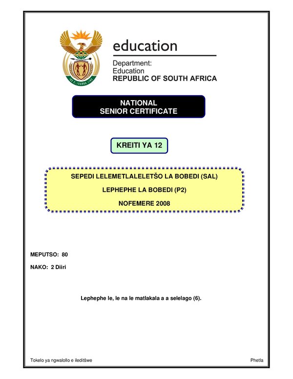 Sepedi Sal P2 Gr12