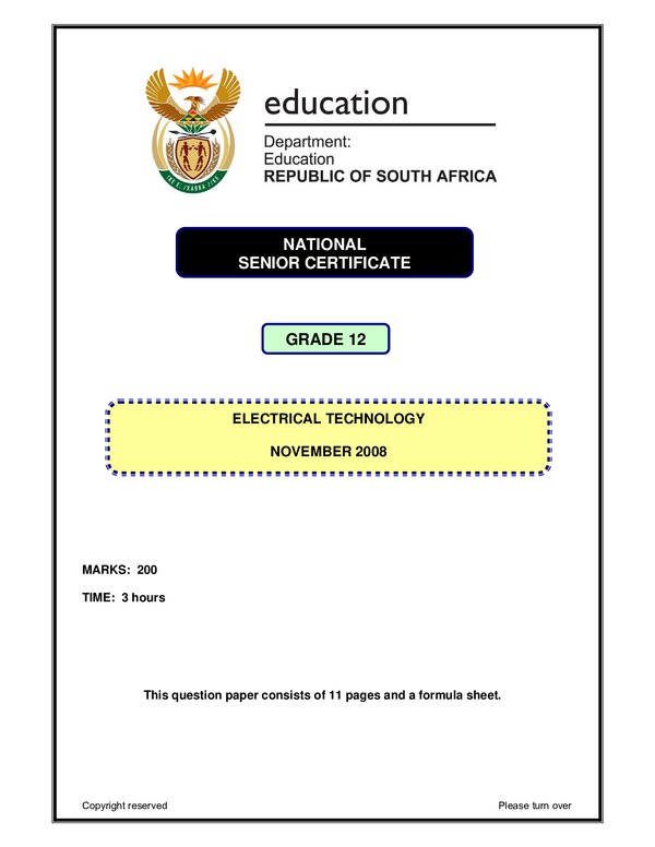Electrical Technology English Gr12