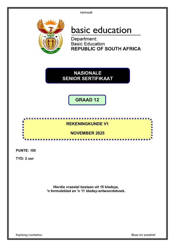 Paper 1 (Afrikaans) Gr12