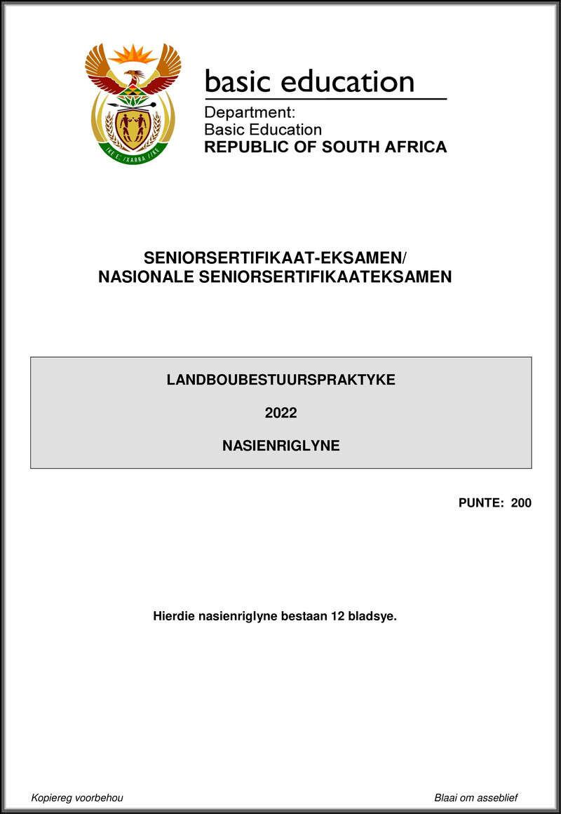 Agricultural Management Practices May June 2022 Mg Afr Gr12
