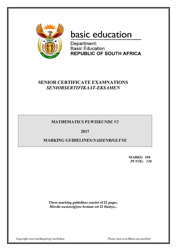 Memo 2 (Afrikaans English) Gr12