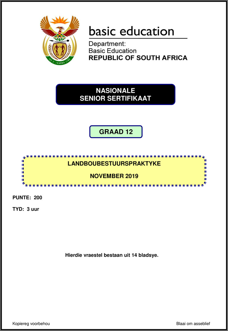 Agricultural Management Practices Nov 2019 Afr Gr12
