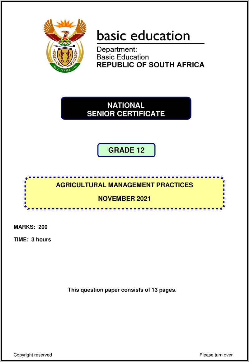 Agricultural Management Practices Nov 2021 Eng Gr12