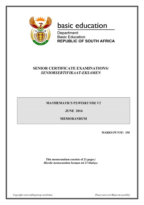 Memo 2 (Afrikaans English) Gr12