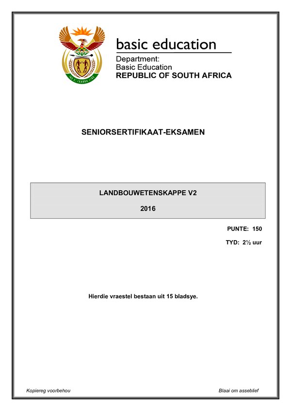 Paper 2 (Afrikaans) Gr12