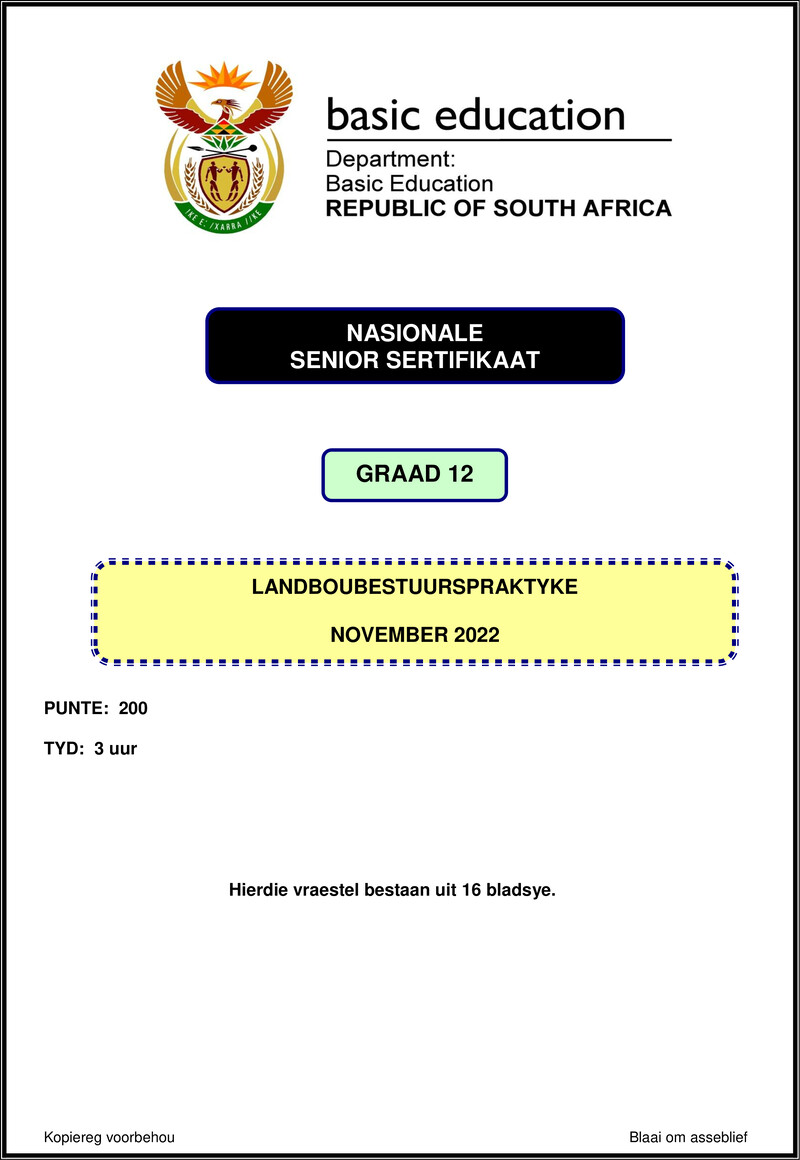 Agricultural Management Practices Nov 2022 Afr Gr12