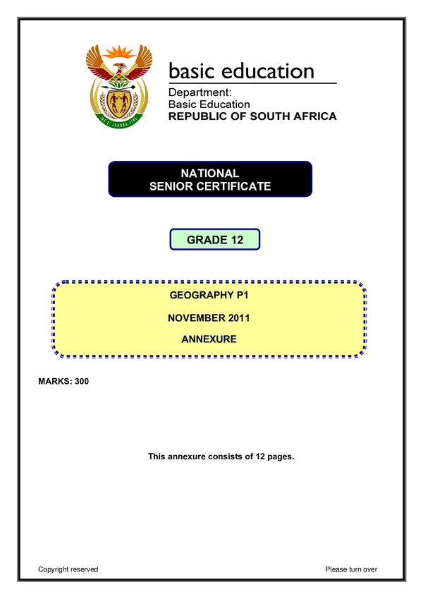Geography Paper 1 Addendum (English)