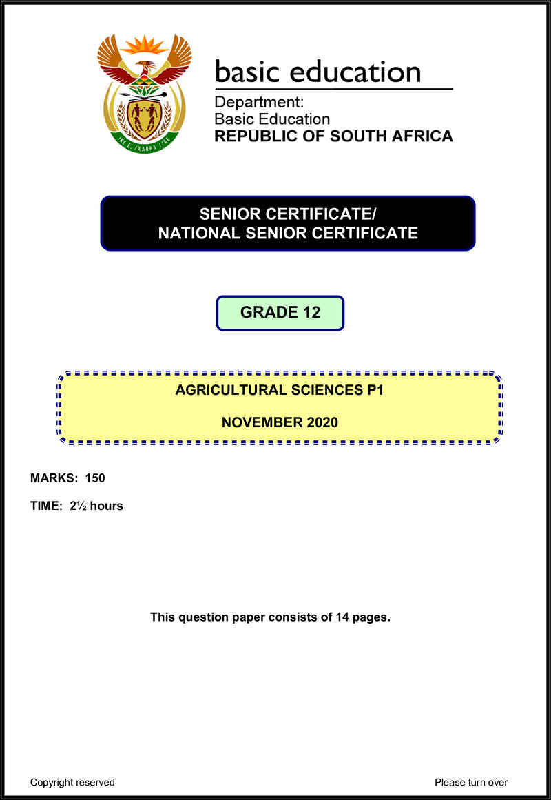 Agricultural Sciences P1 Nov 2020 Eng Gr12