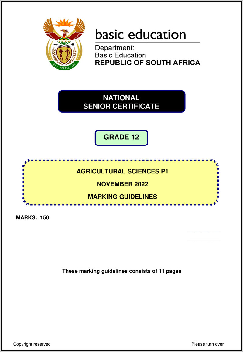 Agricultural Sciences P1 Nov 2022 Mg Eng Gr12