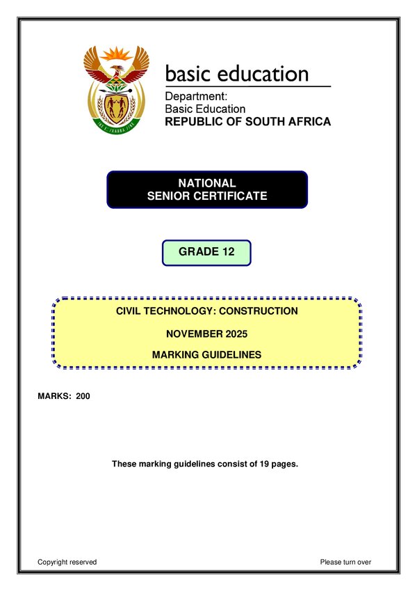 Civil Technology Construction Memo 1 (English)