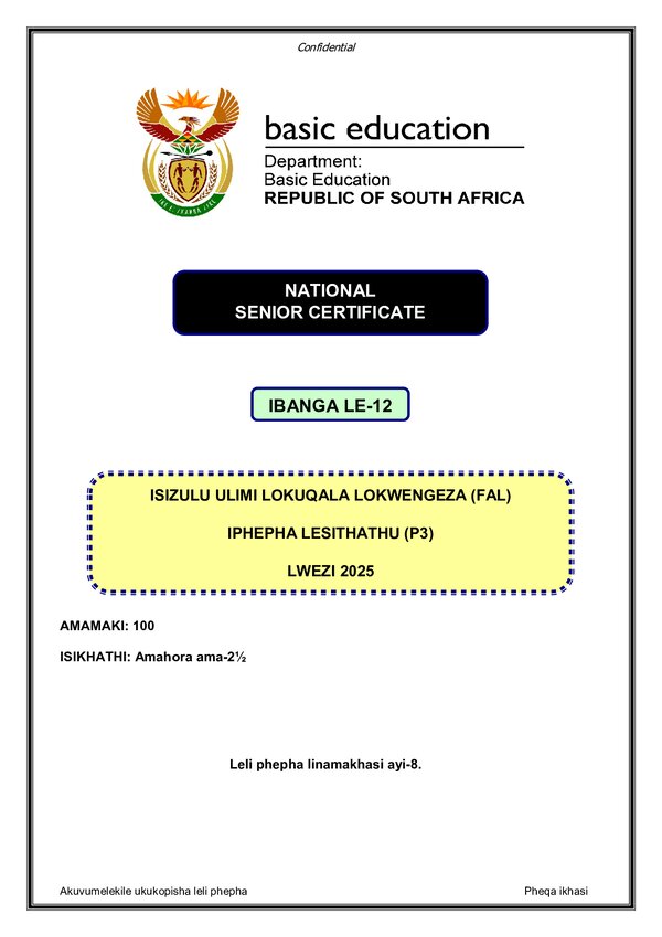 Isizulu Fal P3
