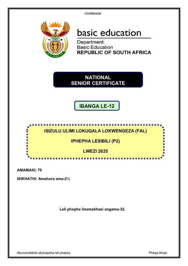 Isizulu Fal P2