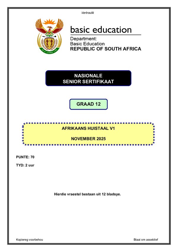 Afrikaans Hl P1