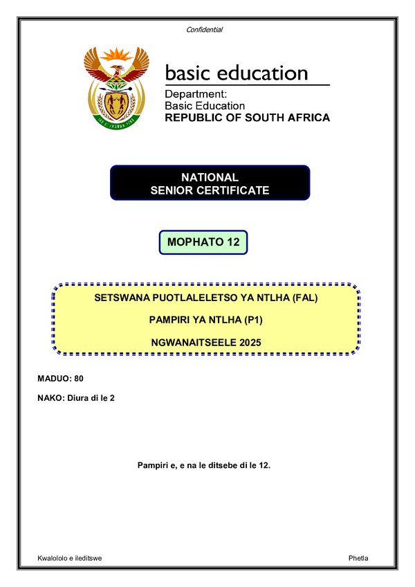Setswana Fal P1
