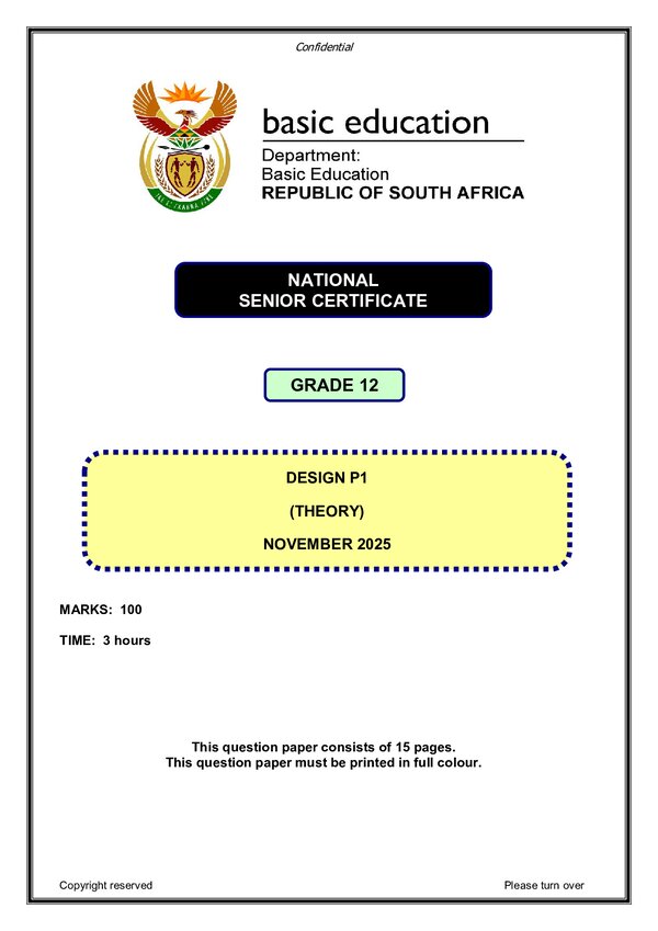 Grade 12 English past paper 2022 – Design Paper 1 (English)