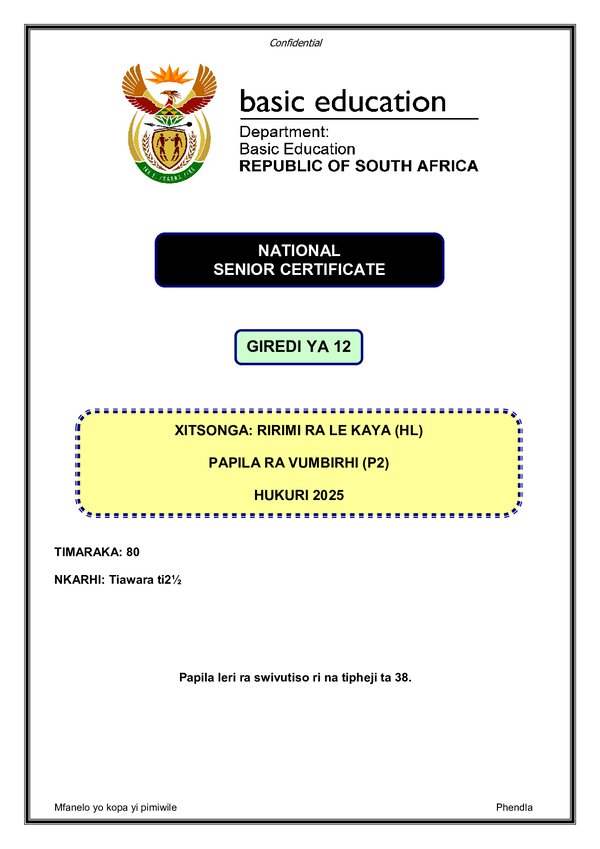 Xitsonga Hl P2