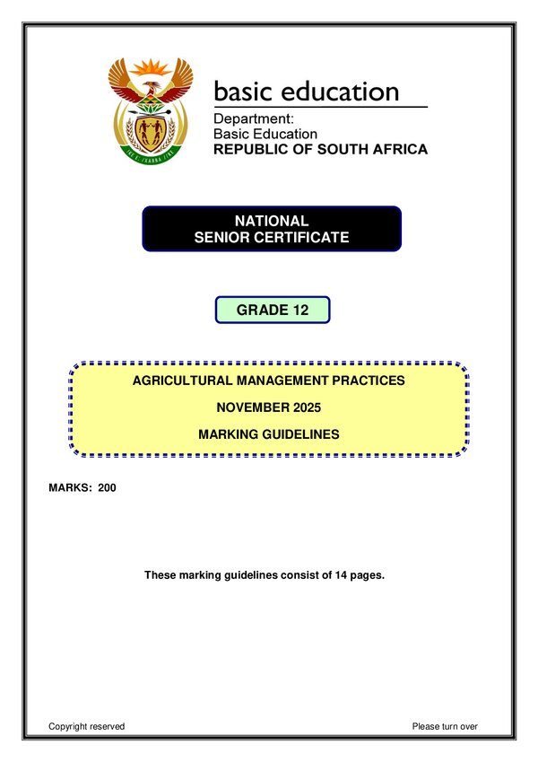 Agricultural Management Practices Memo 1 (English)