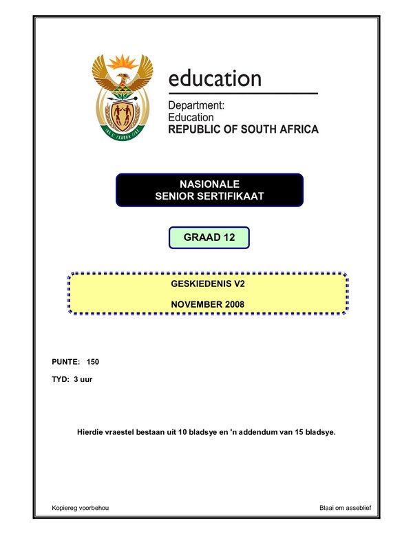 History P2 Afrikaans