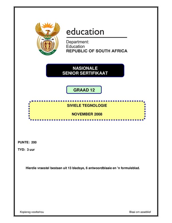 Computer Applicaitons Technology Computer Applications Technology P2 Afrikaans