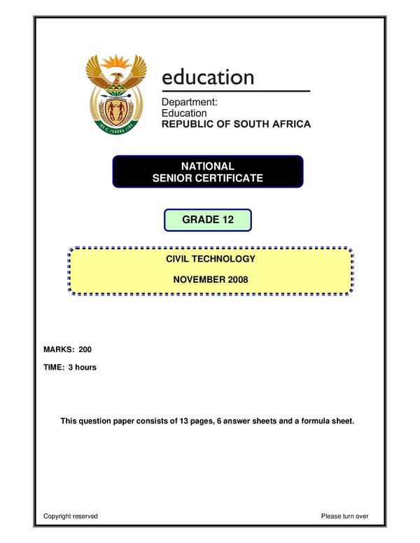 Civil Technology P1 English