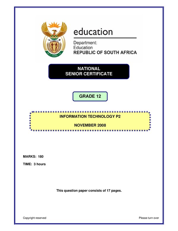 Information Technology P2 English
