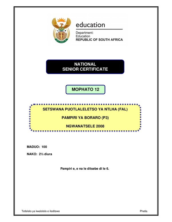 Setswana Fal P3