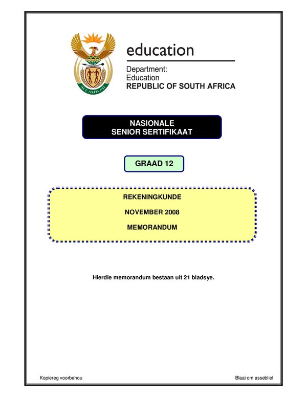 Accounting Afrikaans Memo Version 2