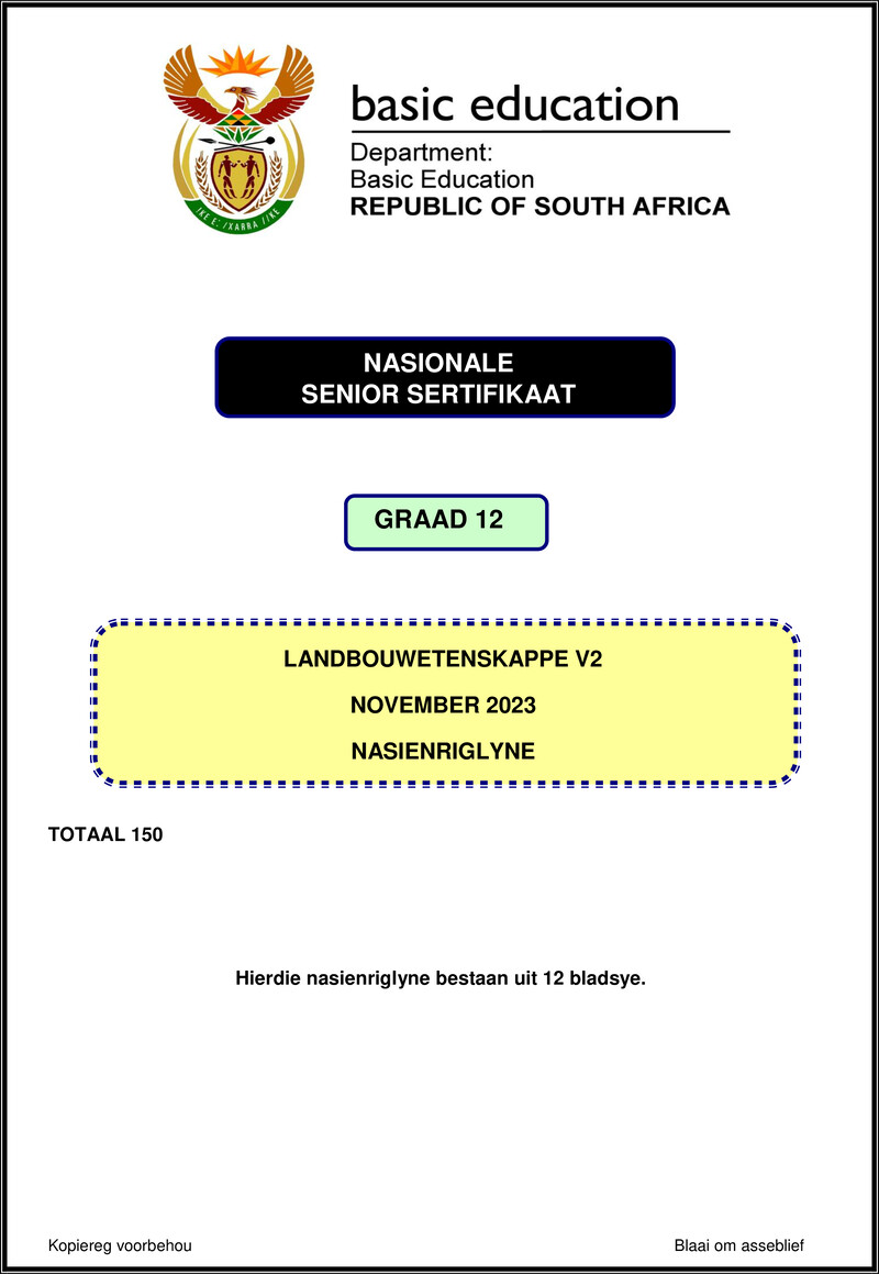 Agricultural Sciences P2 Nov 2023 Mg Afr Gr12
