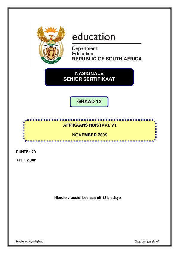 Afrikaans Hl P1