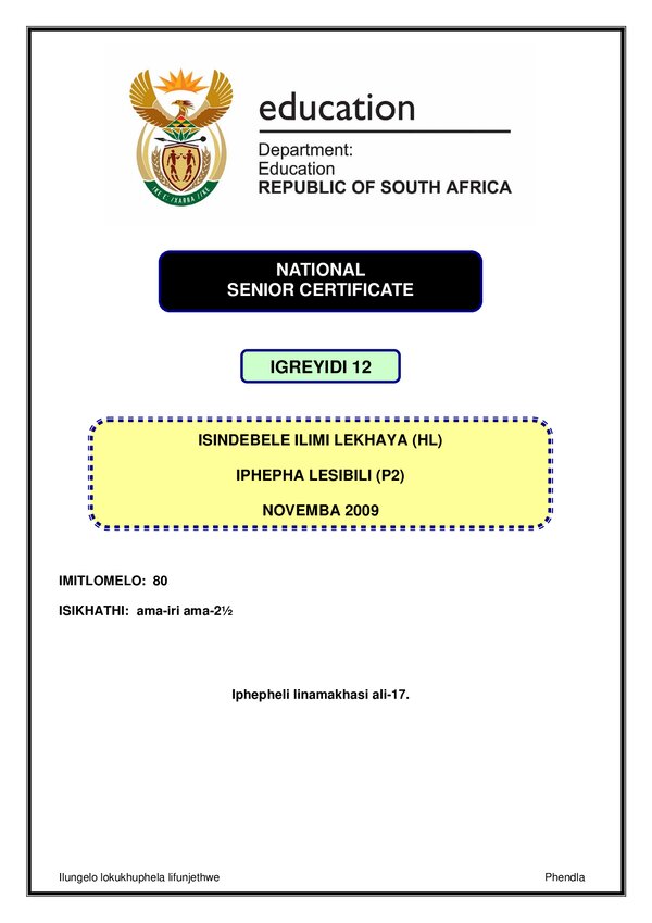 Isindebele Hl P2
