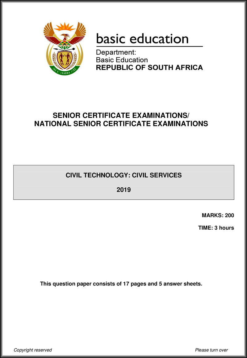 Civil Technology May June 2019 Civil Services Eng Gr12