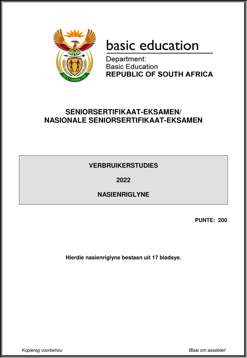 Consumer Studies May June 2022 Mg Afr Gr12