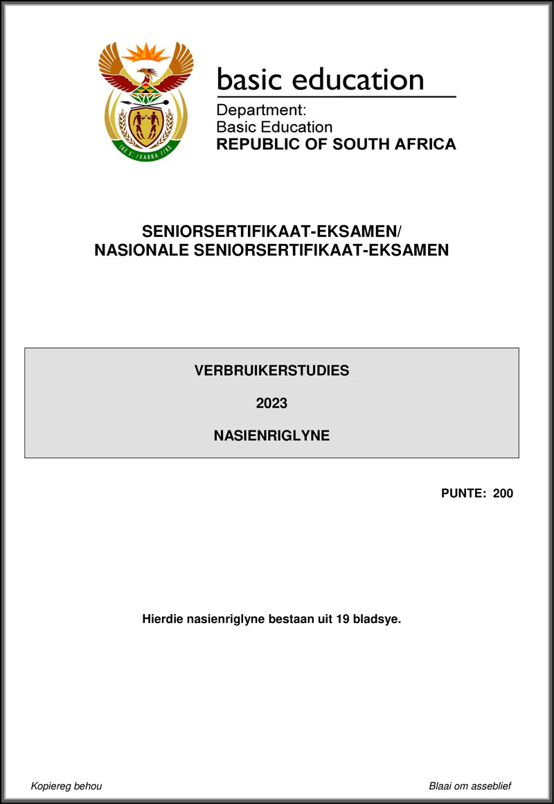 Consumer Studies May June 2023 Mg Afr Gr12