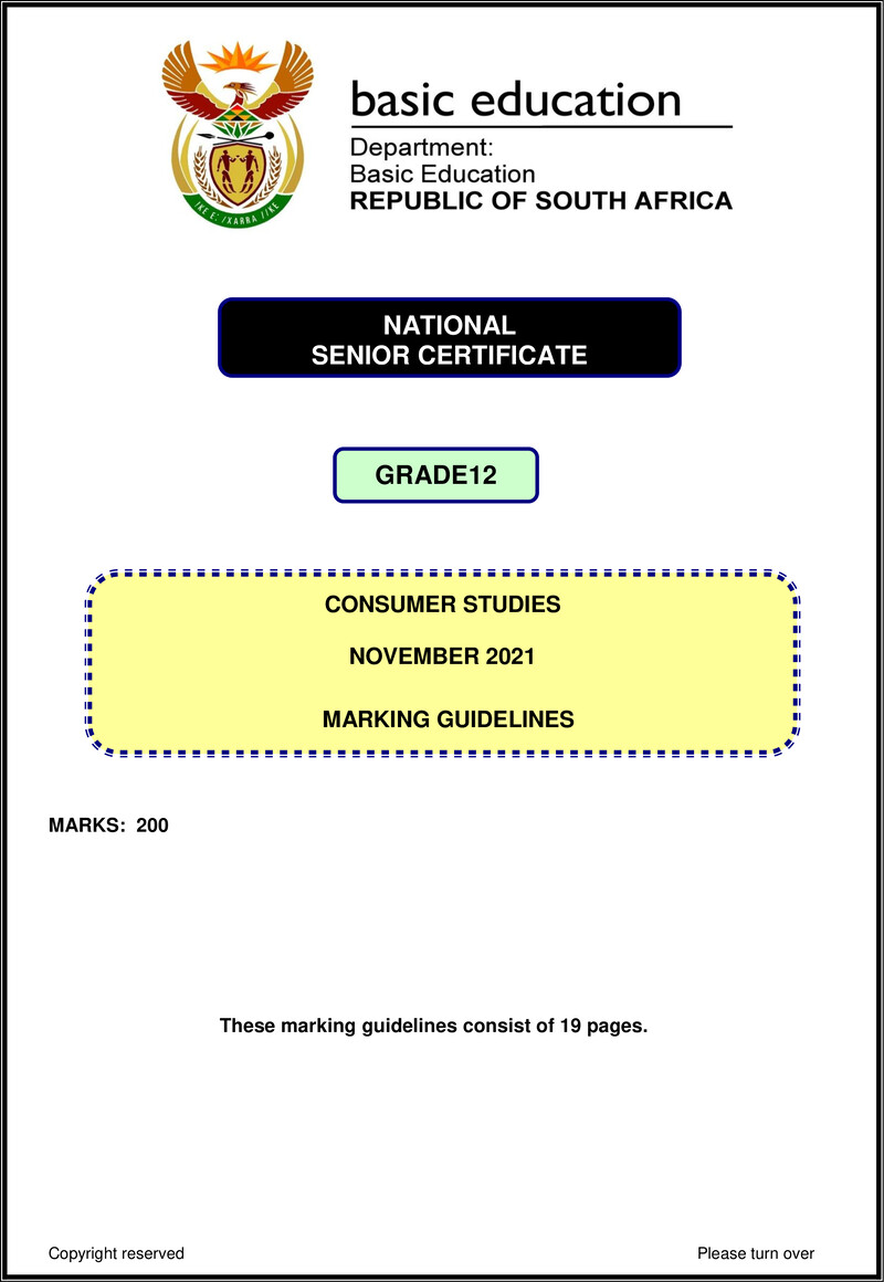 Consumer Studies Nov 2021 Mg Eng Gr12