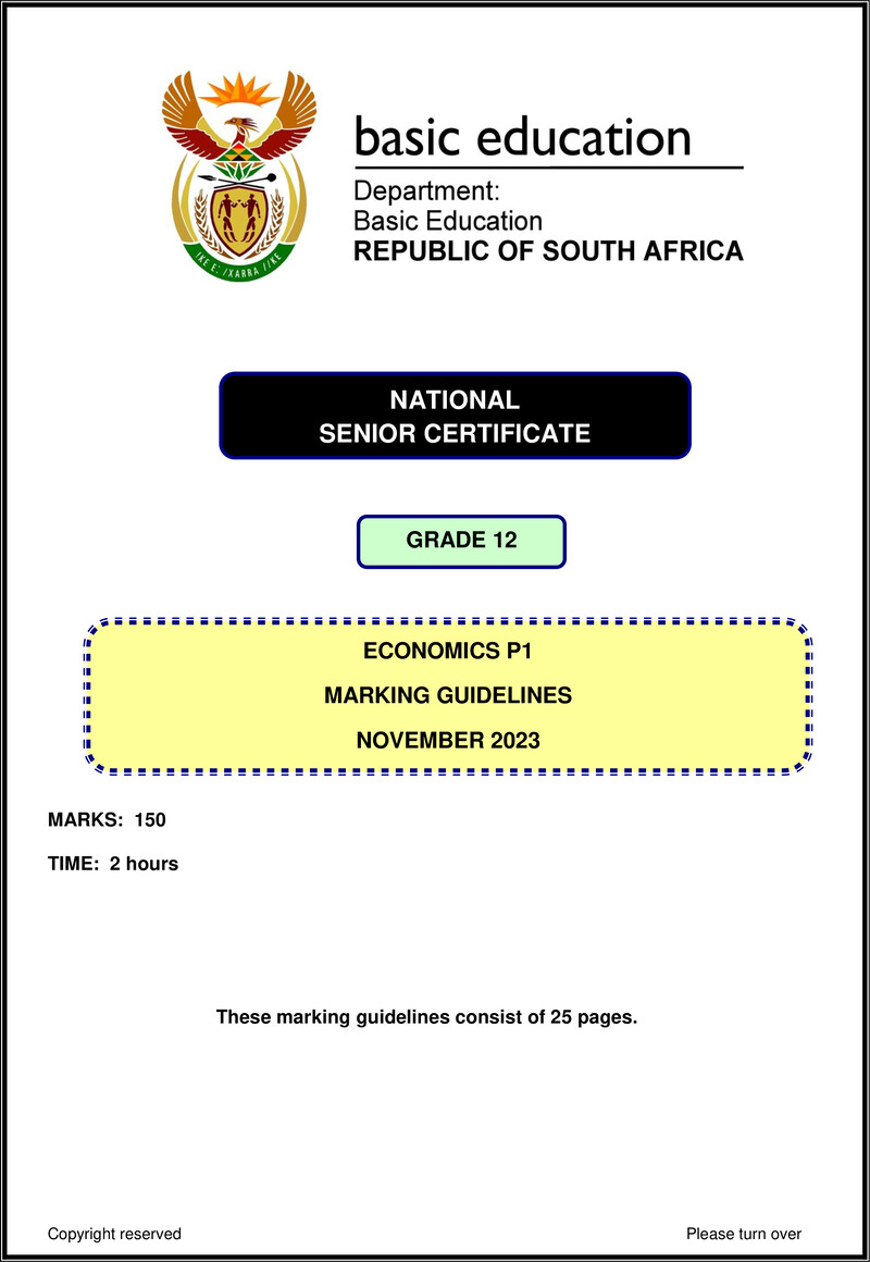 Economics P1 Nov 2023 Mg Eng Gr12