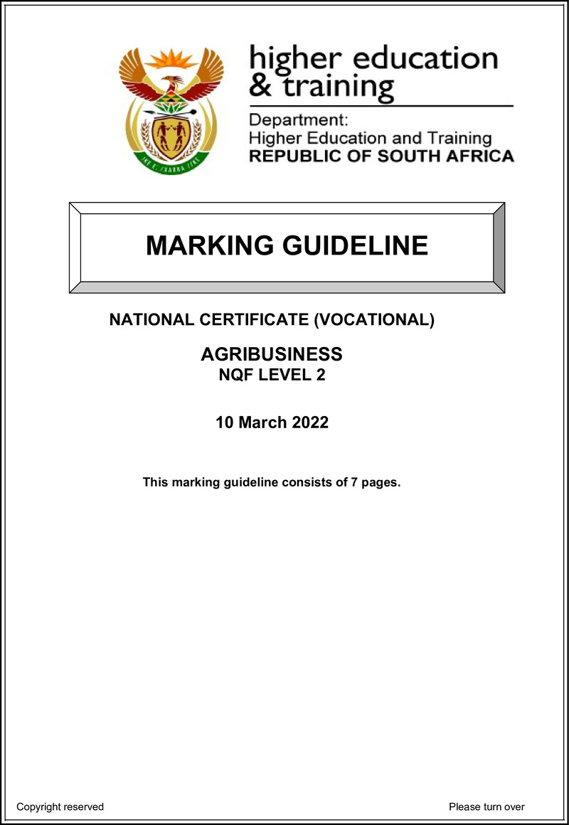 Agribusiness L2 Memo Supp Feb 2022 Edited