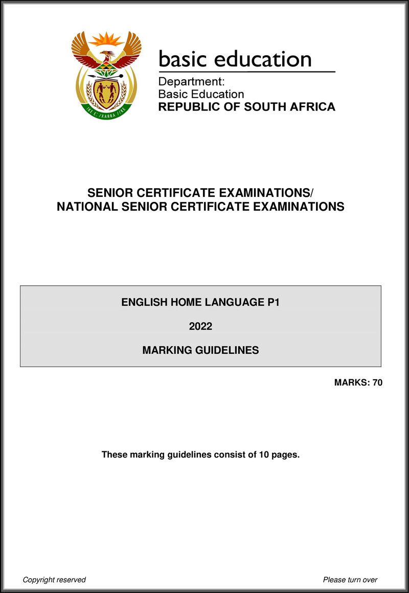 English Hl P1 May June 2022 Mg Gr12