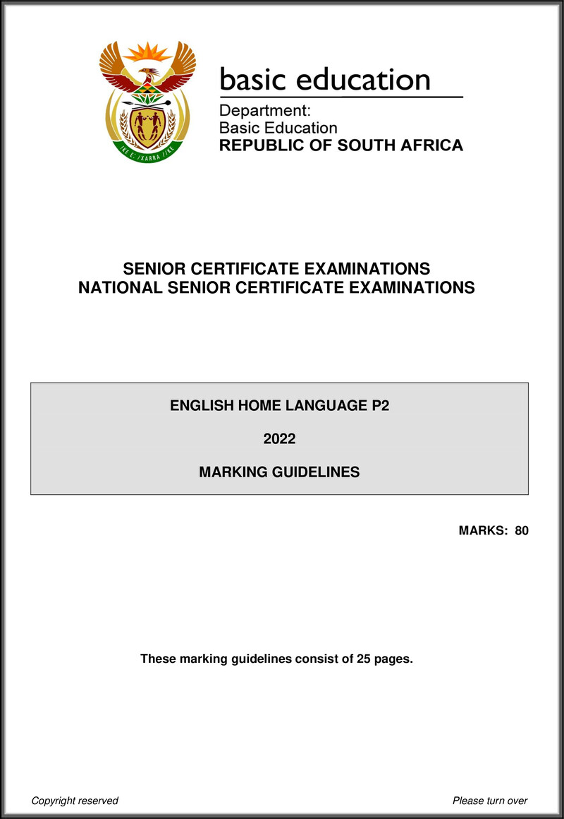 English Hl P2 May June 2022 Mg Gr12