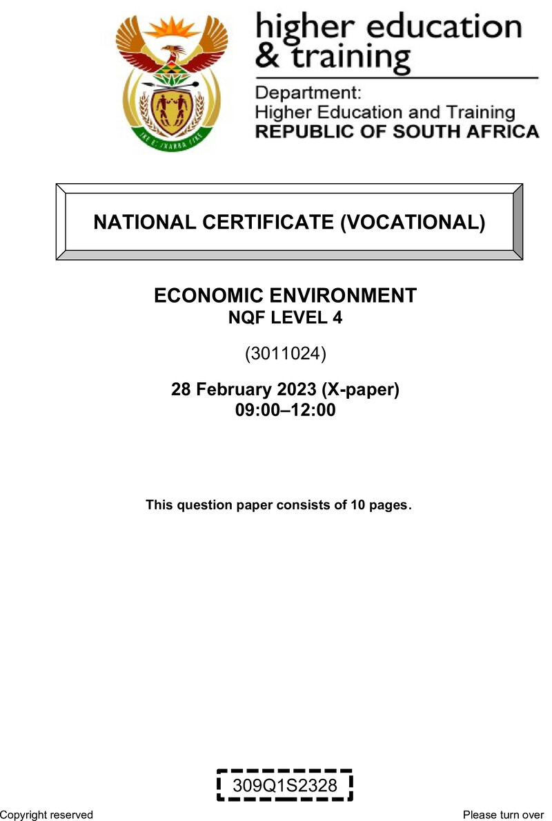 Nc870 Economic Environment L4 QP Feb 2023 Signed Off