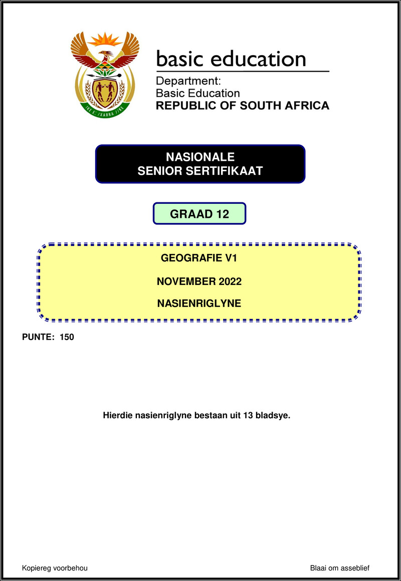 Geography P1 Nov 2022 Mg Afr Gr12