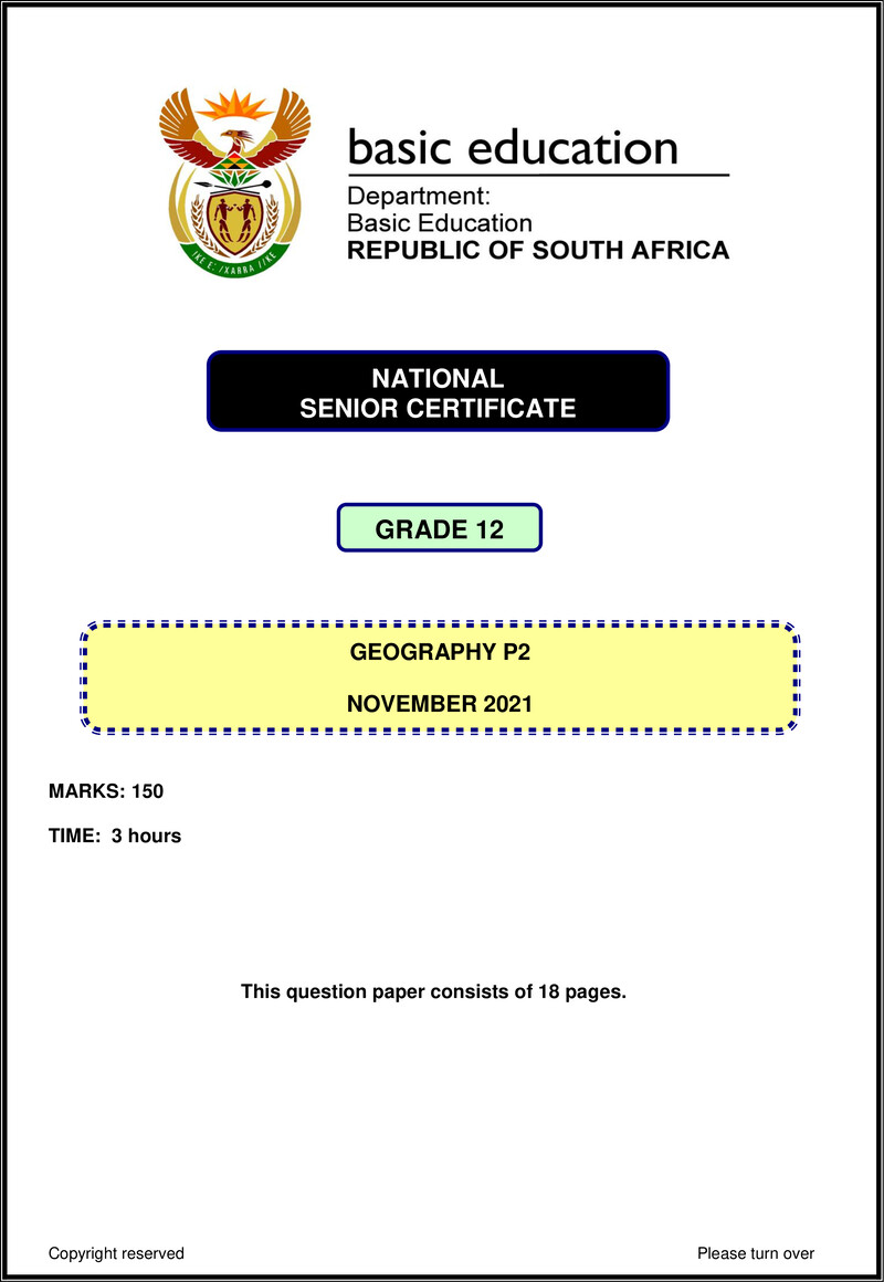 Geography P2 Nov 2021 Eng Gr12