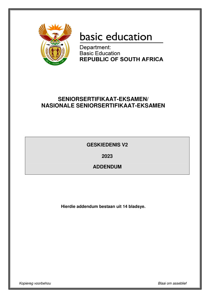 History P2 May June 2023 Addendum Afr Gr12