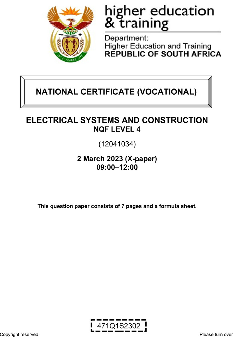 Nc930 Electrical Systems And Construction L4 QP Supp Feb 2023 Signed Off
