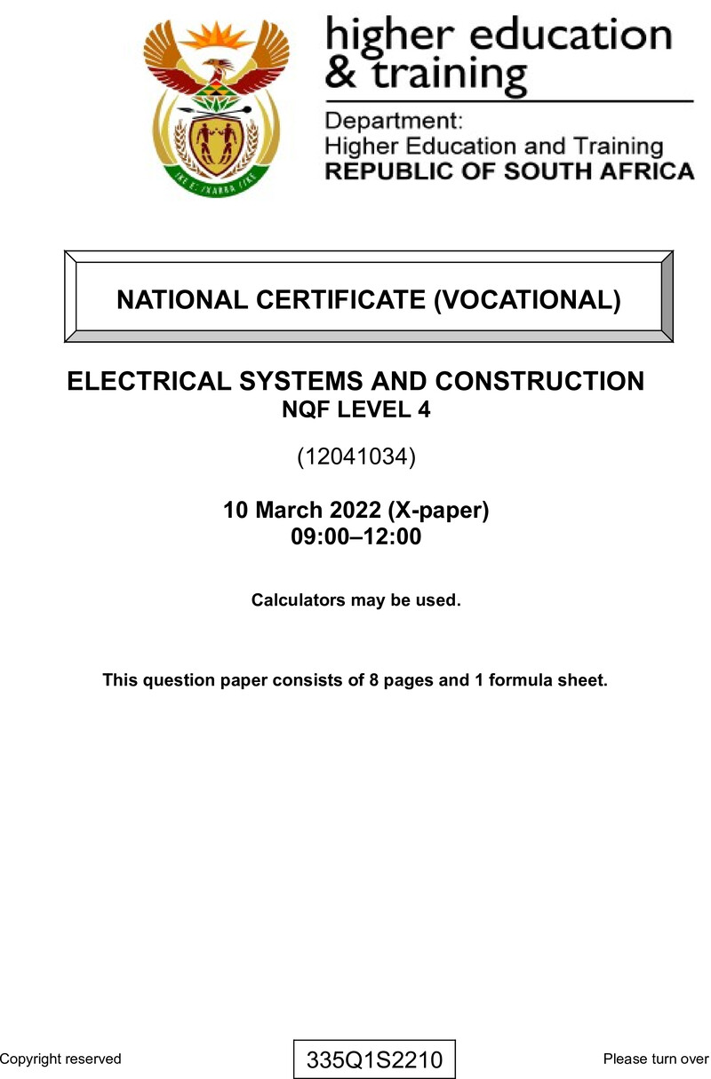 Nc930 Electrical Systems And Construction L4 Supp QP Feb 2022 Signed Off