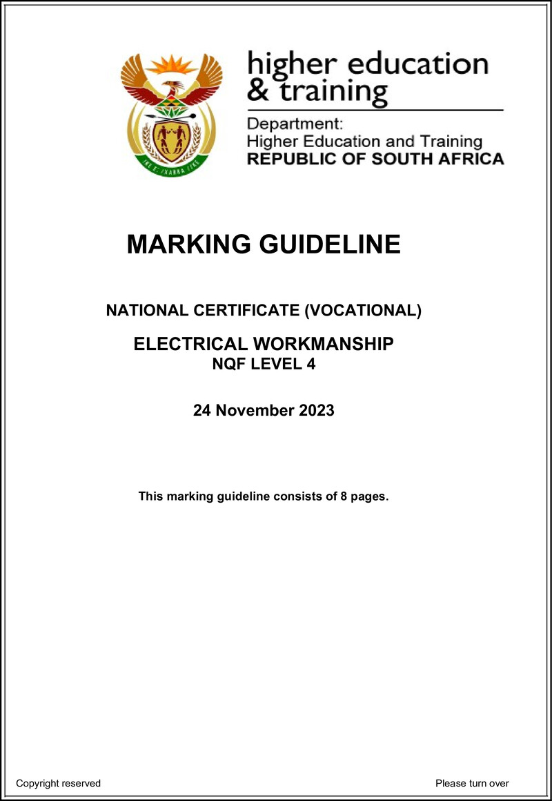 Nc950 Electrical Workmanship L4 Memo Nov 2023 Signed Off